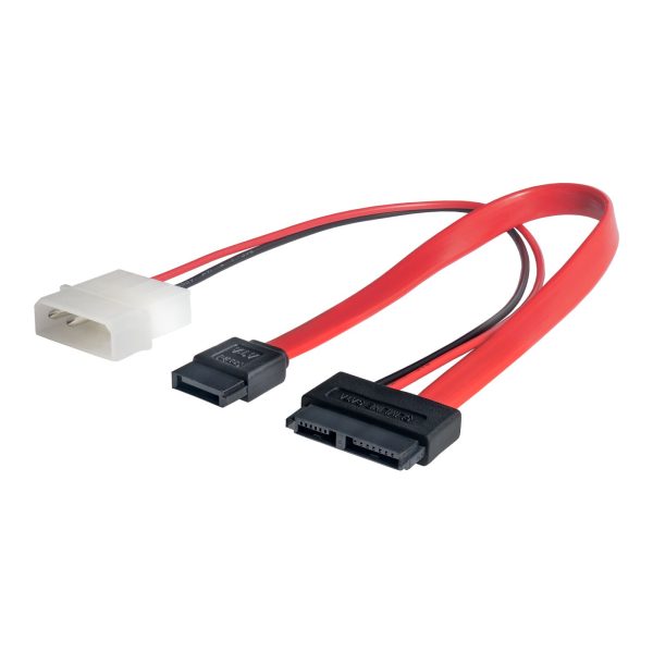 Akyga SATA Molex Power 4pin -> Slimline SATA F/F adapter 0.2m