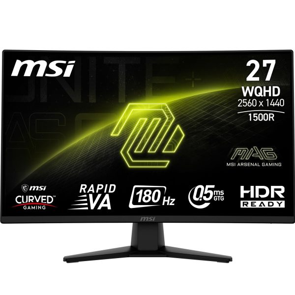 MSI MAG 274CQF 27" ívelt VA LED gaming monitor fekete 180Hz