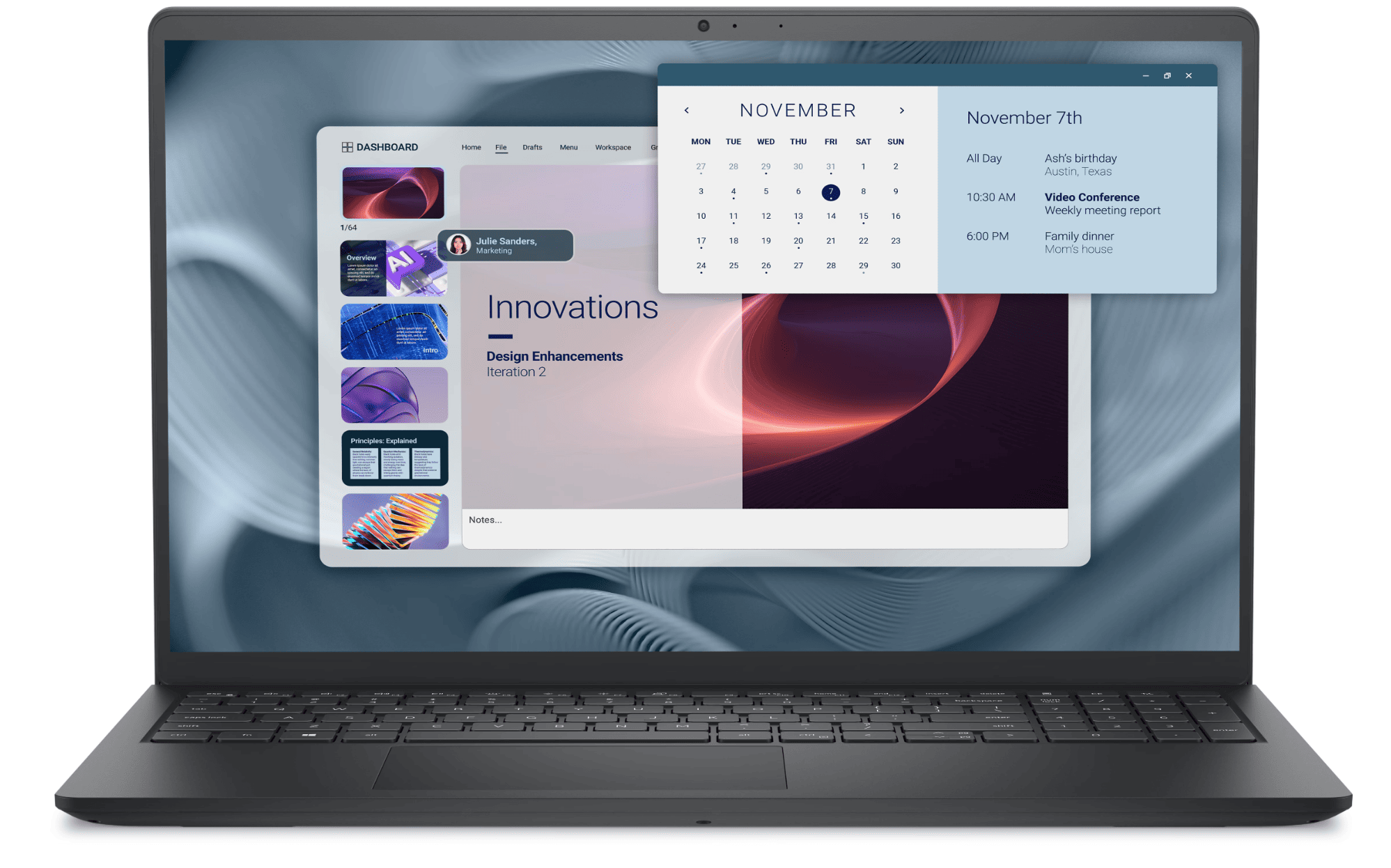 Dell Pro 15 Essential PV15250 notebook fekete
