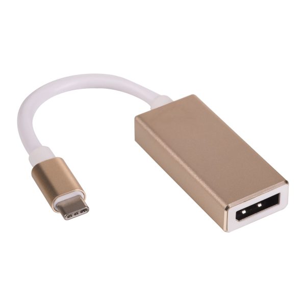 Akyga AK-AD-56 USB-C -> Displayport M/F adapter 0.15m arany