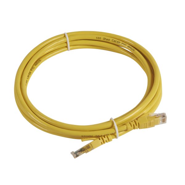 LEGRAND patch kábel RJ45-RJ45 Cat6A árnyékolt (S/FTP) LSZH (LSOH) 2 méter sárga d: 5,2mm AWG28 LCS3
