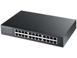 ZYXEL Switch 24x1000Mbps Fémházas Rackes, GS1100-24E-EU0104F