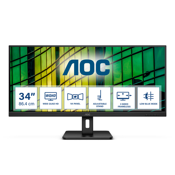 34.0IN VA WLED 3440X1440 21:9 U34E2M 4.00MS DPHDM 3Y
