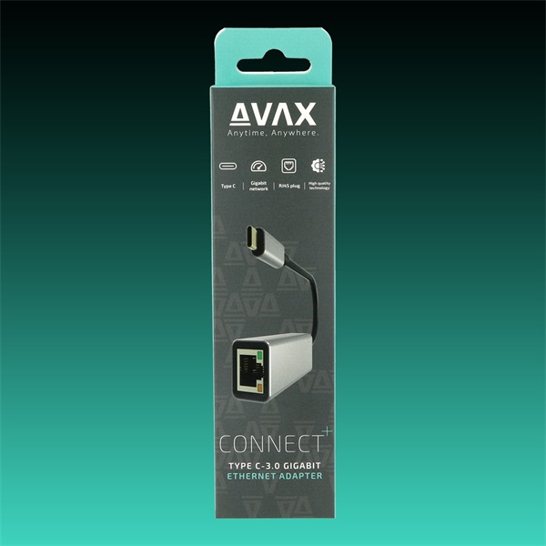 AVAX Átalakító adapter USB-C 3.0 - Ethernet Gigabit port
