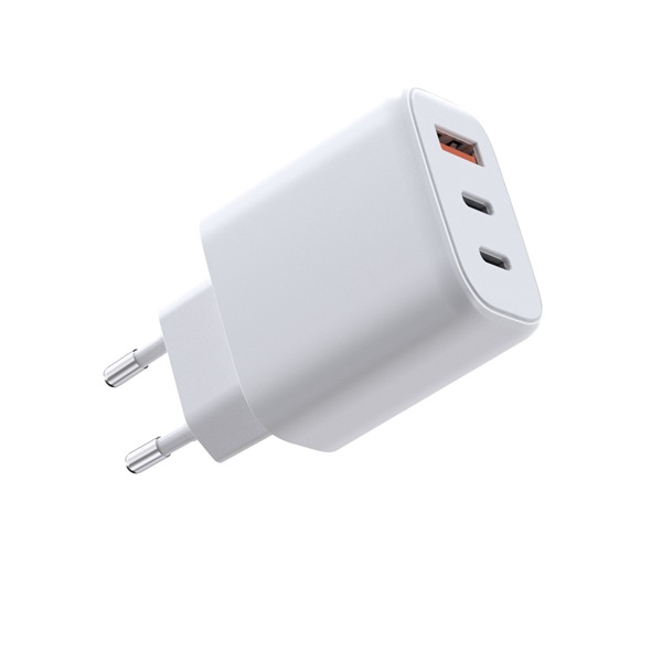 AVAX Hálózati töltő USB-A 2xUSB-C 65W, fehér