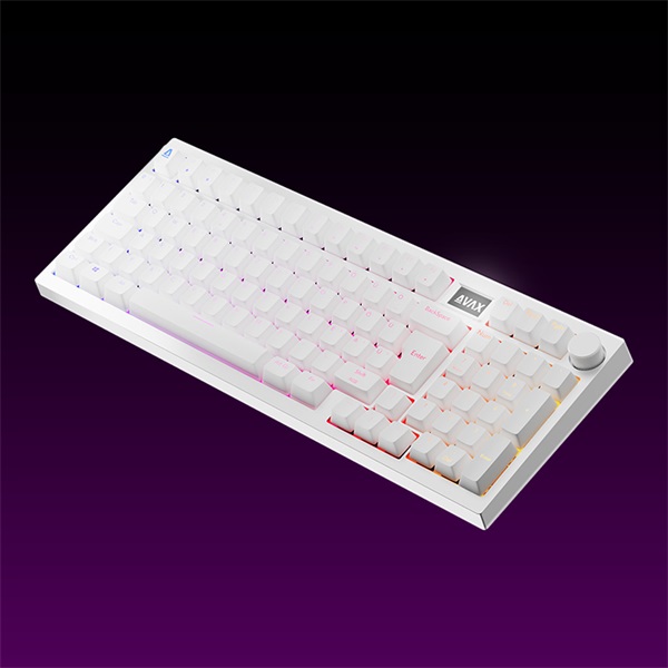AVAX Vezetékes/Vezeték Nélküli Billentyűzet GM03 PRO USB, Mechanikus, Red Switch, HUN, fehér