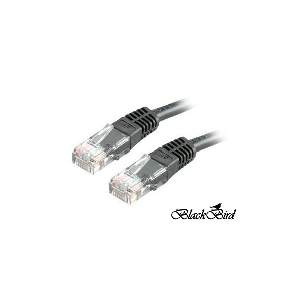 BLACKBIRD Kábel Patch UTP CAT.6 1m Fekete