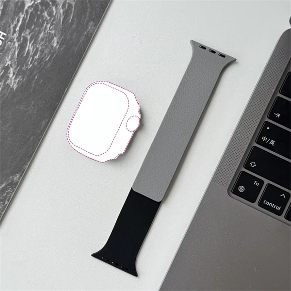 BLACKBIRD Szíj Iwatch készülékhez LITCHI Fekete Szürke 38/40/41/S1042 mm