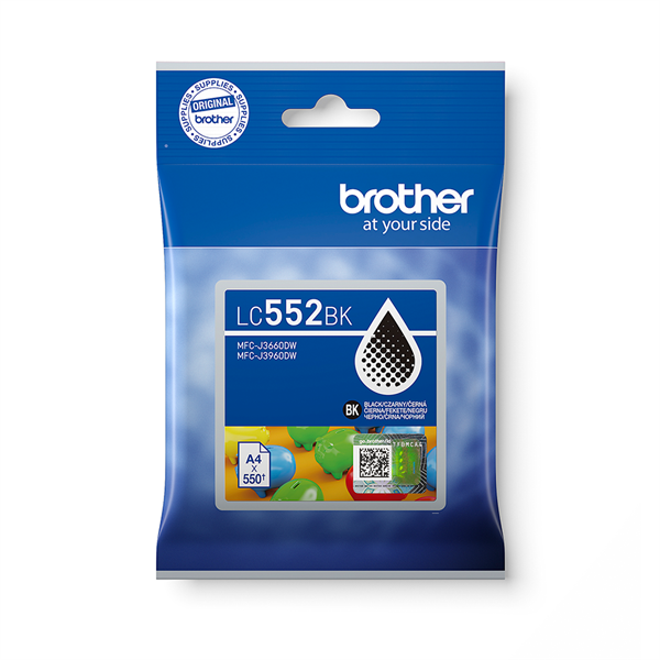 BROTHER Tintapatron LC552BK - 550 oldal, Fekete