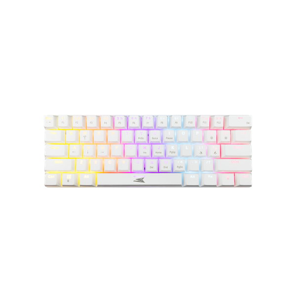 Baracuda DOLPHIN-W/R-US, BGK-03211W/R-US  fehér mechanikus gamer billentyűzet piros kapcsolóval, angol