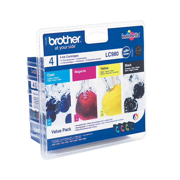 Brother LC980VALBP LC980 CMYK DCP145C/ DCP165C/ MFC250C/MFC290C tintapatron készlet tintapatron 4-color