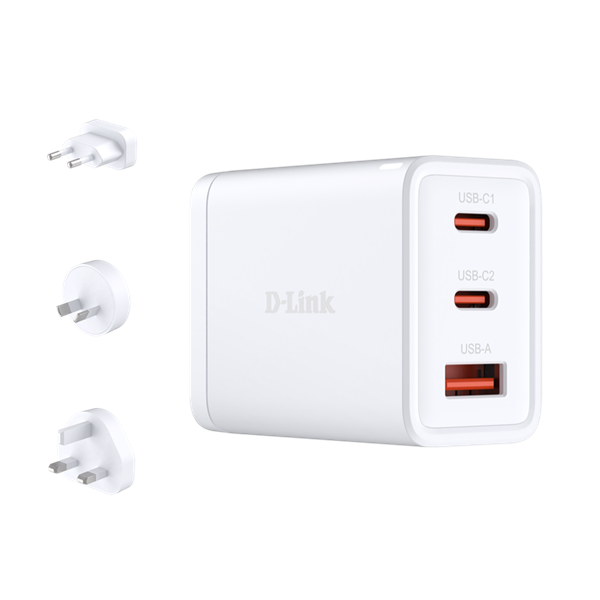 D-LINK CHARGER 65W GAN USB-A PORT SIMULTANEOUS CHARGING