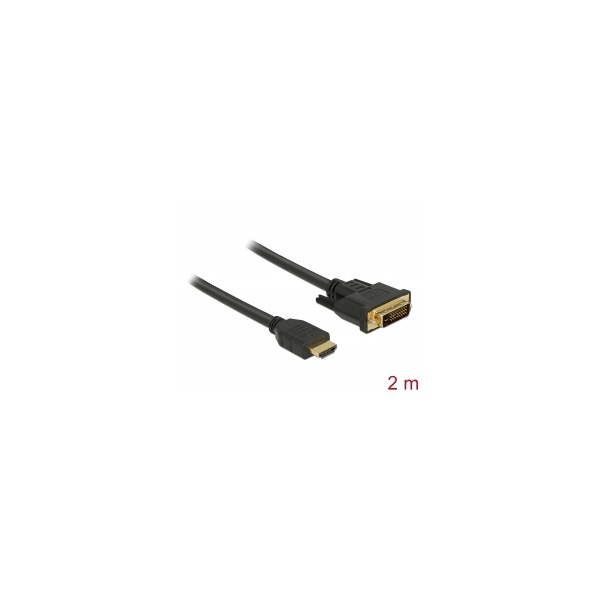 DELOCK kábel HDMI male > DVI 24+1 male kétirányú 2m