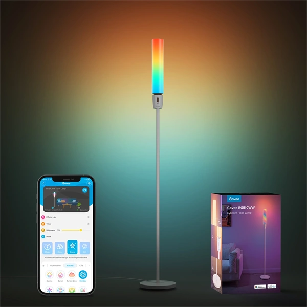 GOVEE RGBICWW Cylinder Floor Lamp