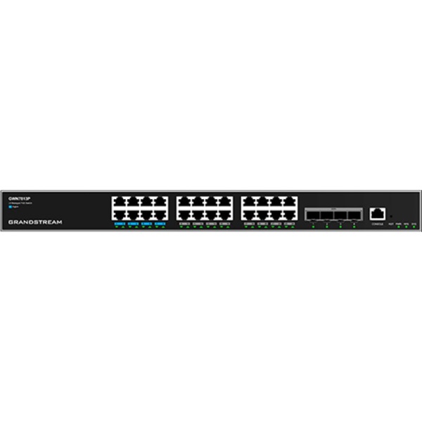 GRANDSTREAM Switch 24 port, menedzselhető, 4x SFP+,  GWN7813P