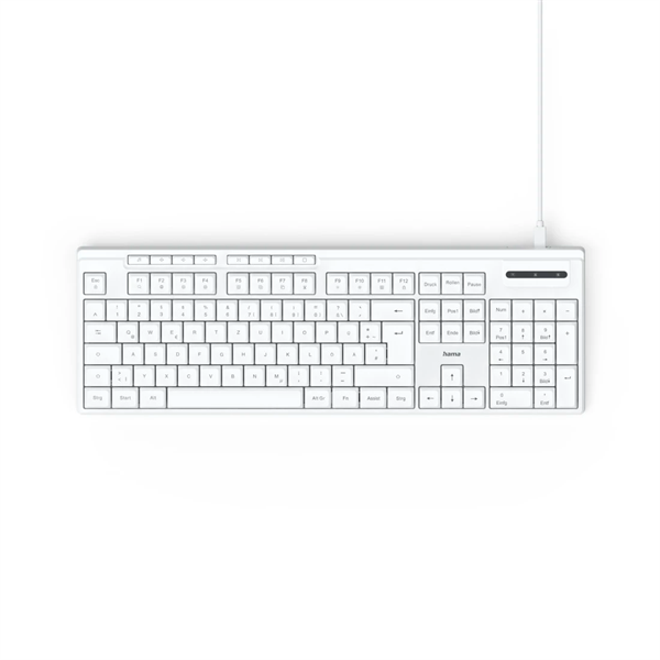 HAMA 173053, BILLENTYŰZET "CK-200",USB, FEHÉR