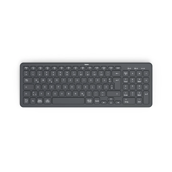 HAMA 173057, BILLENTYŰZET "WK-300",FEKETE, VEZETÉK NÉLKÜLI