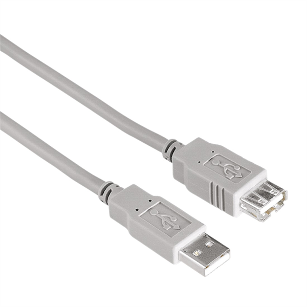 HAMA 200905, FIC USB KÁBEL A-A TÍPUS  1,8M ECO, SZÜRKE