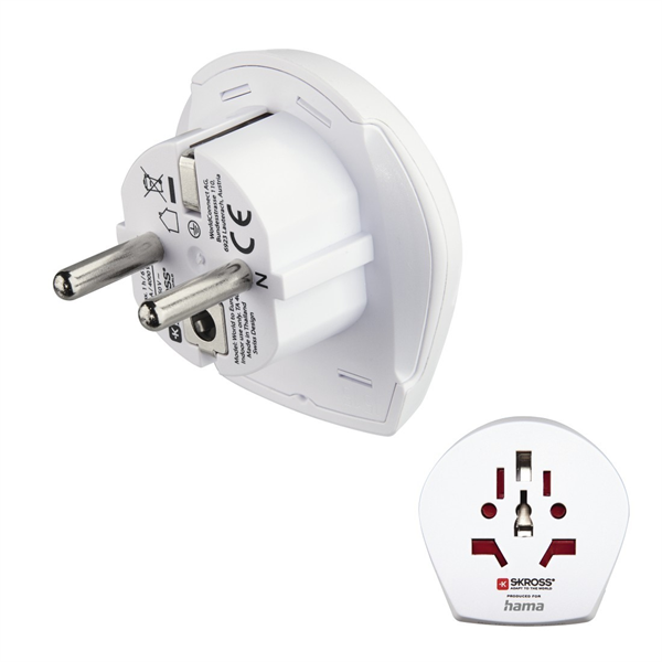 HAMA 223831, UTAZÓADAPTER VILÁG - EURÓPA HU