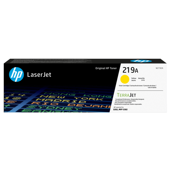 HP 219A YELLOW ORIGINAL LASERJET TONER CARTRIDGE