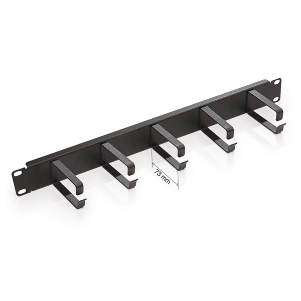 19” fém patch rendező panel 73 mm-es gyűrűkkel