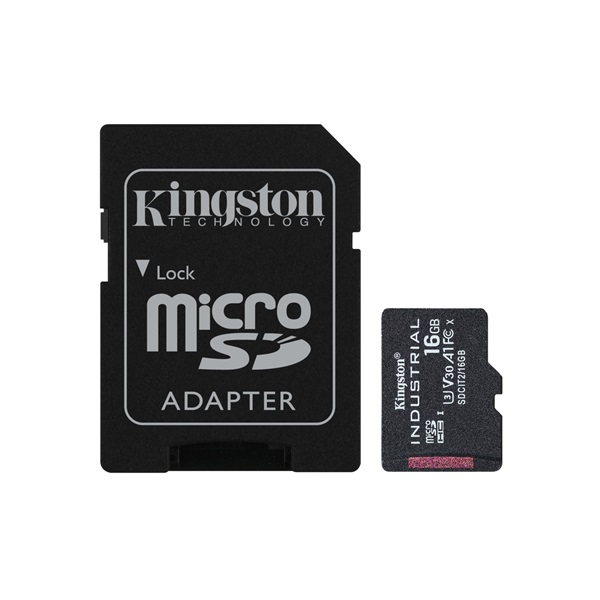 Kingston 16GB microSD Industrial SDHC Class 10 A1 memóriakártya + olvasó