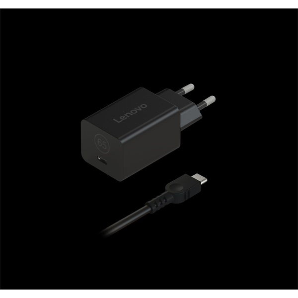 Lenovo GaN Nano Charger 65W univerzális hálózati töltő adapter fekete