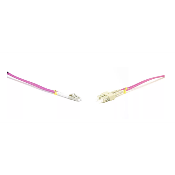 LINKEASY Duplex patch kábel 2 x SC/UPC + 2 x LC/UPC csatlakozóval, 3mm duplex core 50/125 OM4 LSZH, 1 m