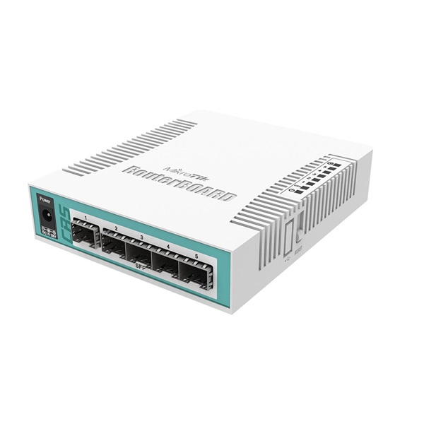 MIKROTIK Switch/Router 1x1000Mbps Combo + 5x1000Mbps SFP, Asztali, CRS106-1C-5S