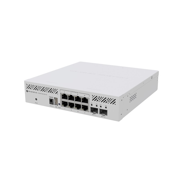 MIKROTIK Cloud Router Switch 8x2500Mbps + 2x10Gbit SFP+, Fémházas, Menedzselheő, Rackes - CRS310-8G+2S+IN