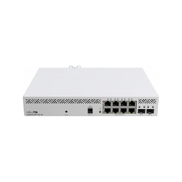 MIKROTIK Cloud Smart Switch 8x1000Mbps + 2x10000Mbps SFP+, Menedzselhető, Rackes - CSS610-8P-2S+IN