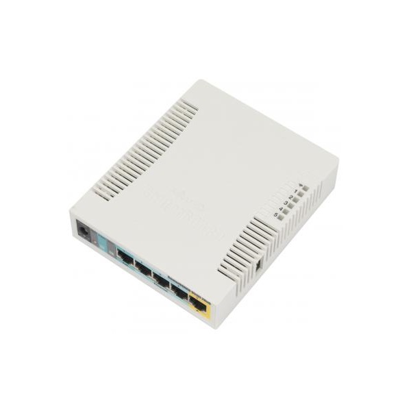 MIKROTIK Wireless Router 5x100Mbps, Wi-Fi 4, Asztali, RB951UI-2HND