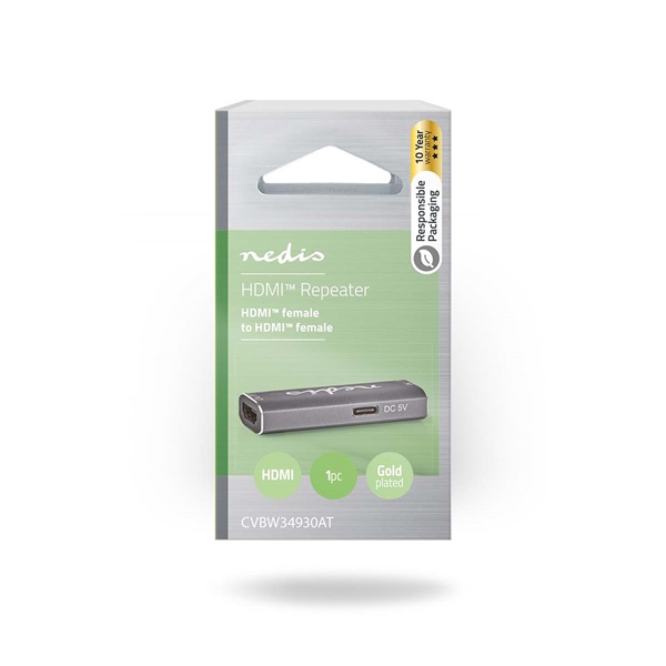 Nedis CVBW34930AT HDMI jelerősítő (repeater), 25m, 8K@60Hz, 48 Gbps