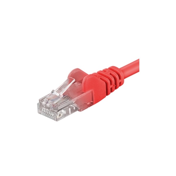 PREMIUMCORD Patch Kábel UTP, CAT5e, 10m, piros