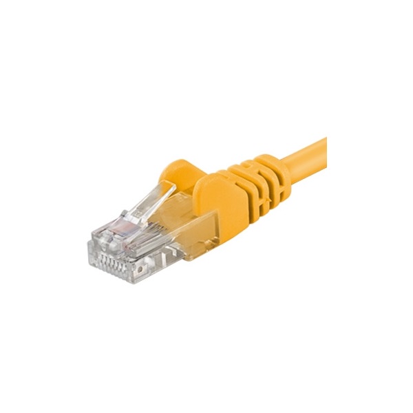 PREMIUMCORD Patch Kábel UTP, CAT5e, 10m, sárga