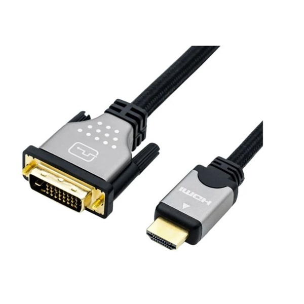 ROLINE Kábel DVI - HDMI, DVI(24+1) - HDMI, 4K@60Hz, M/M, 7.5m, fekete