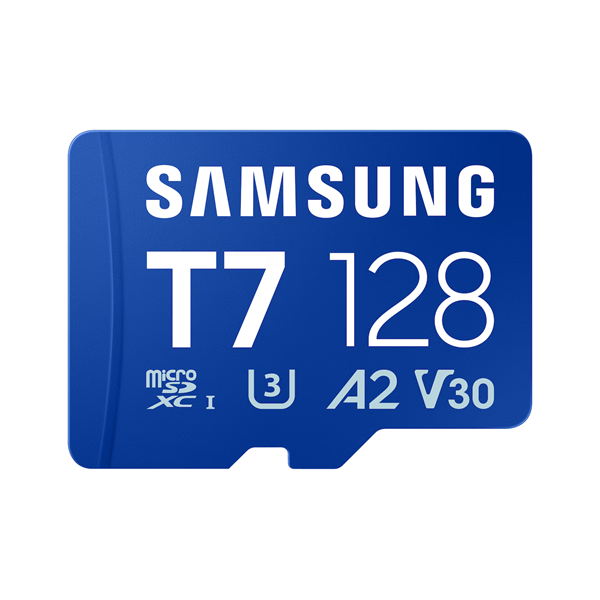 Samsung 128GB T7 UHS-1 Class10 U3 V30 A2 microSDXC memóriakártya BOX kék