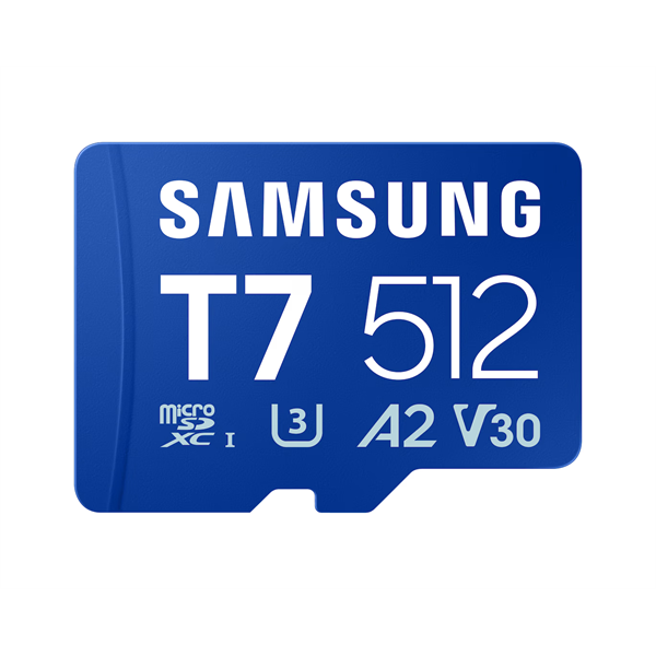 Samsung 512GB T7 UHS-1 Class10 U3 V30 A2 microSDXC memóriakártya BOX kék