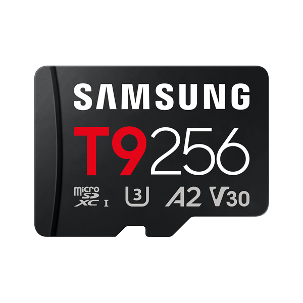 Samsung 256GB T9 UHS-1 Class10 U3 V30 A2 microSDXC memóriakártya BOX fekete