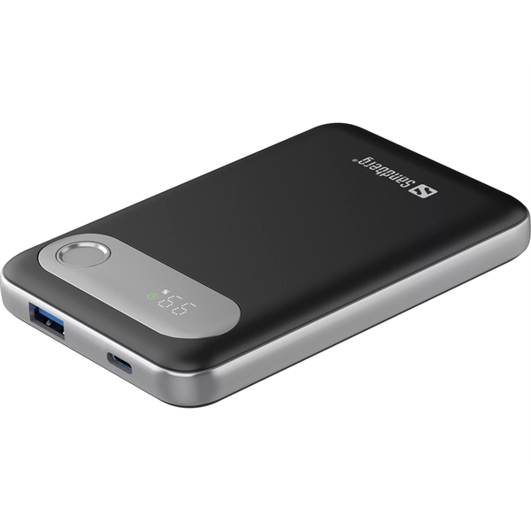 Sandberg Travel PD20W 10000mAh LiPo powerbank fekete-ezüst