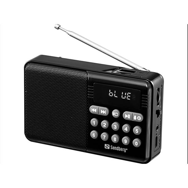 SANDBERG Speaker Radio FM + BT recharge, MP3 playable from USB or TF-Card, Super Small, 5 év garancia