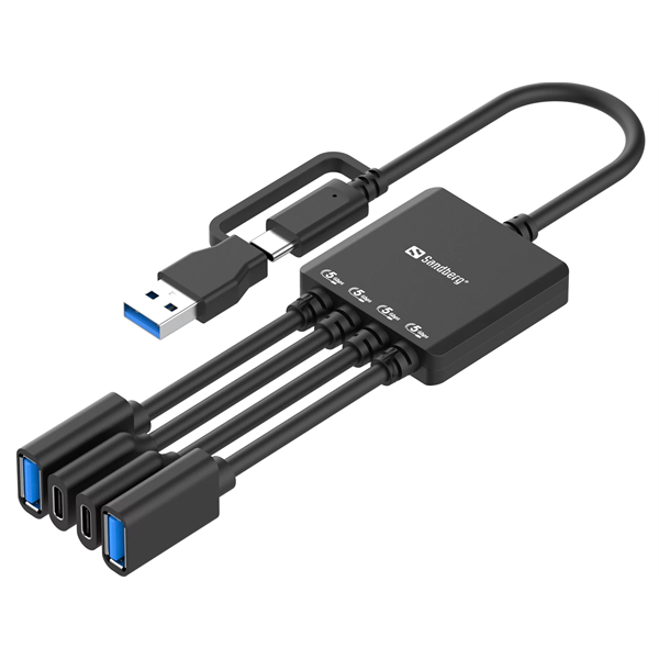 SANDBERG USB-C/A to 2A+2C Splitter