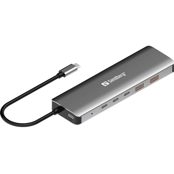 SANDBERG USB-C to 5xUSB-C+2xUSB-A 100W