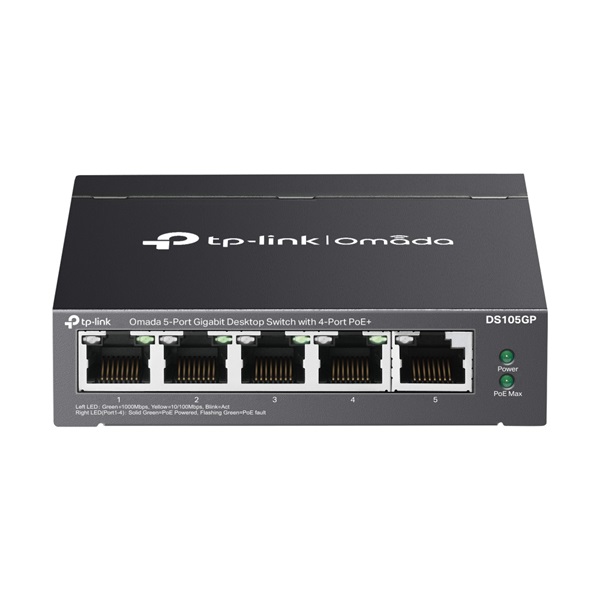 TP-LINK DS105GP Omada 5-Port Gigabit Desktop Switch with 4-Port PoE+