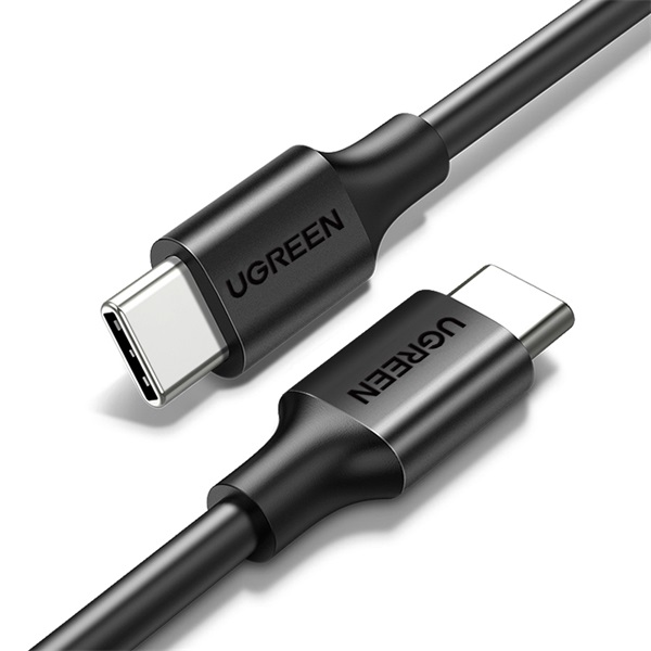 UGREEN Kábel USB 2.0 USB-C - USB-C, PD, 480 Mbps, 60W, 3A, M/M, 2m, fekete