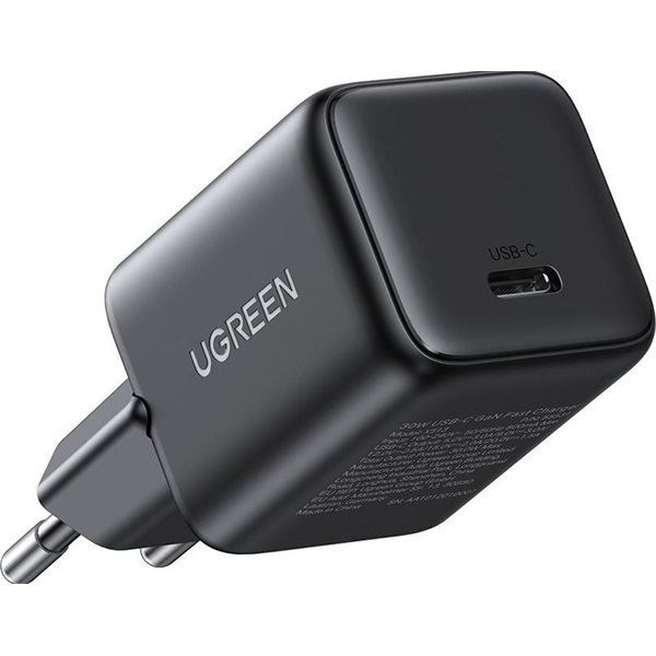 UGREEN X513 hálózati töltő Type-C aljzat 30W, PD gyorstöltő, FEKETE