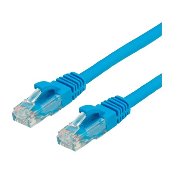 VALUE Patch kábel UTP CAT6a, kihúzás gátló, 20m, kék