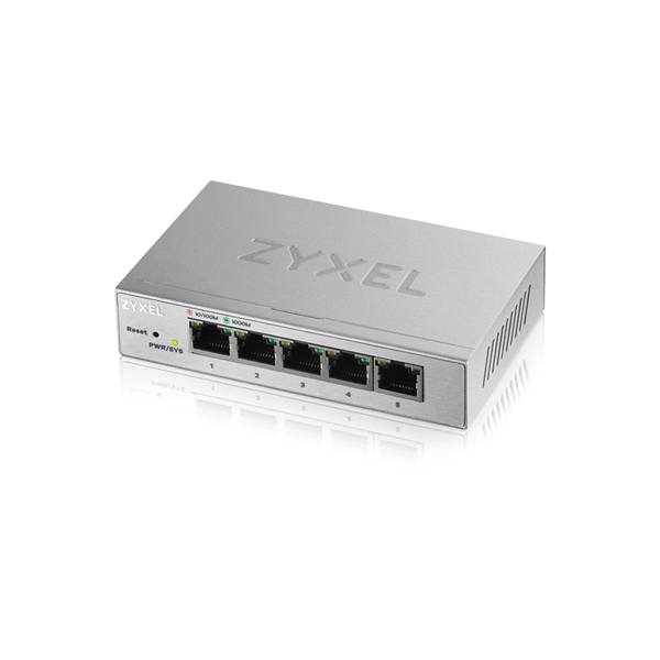 ZYXEL Switch 5x1000Mbps Fémházas Asztali, Web menedzselés, GS1200-5V3-EU0101F