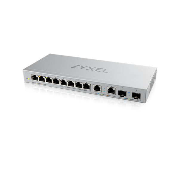 ZYXEL Switch 8x1000Mbps + 2x2.5Gbps + 2xSFP+ Nem Menedzselhető, XGS1010-12-ZZ0102F