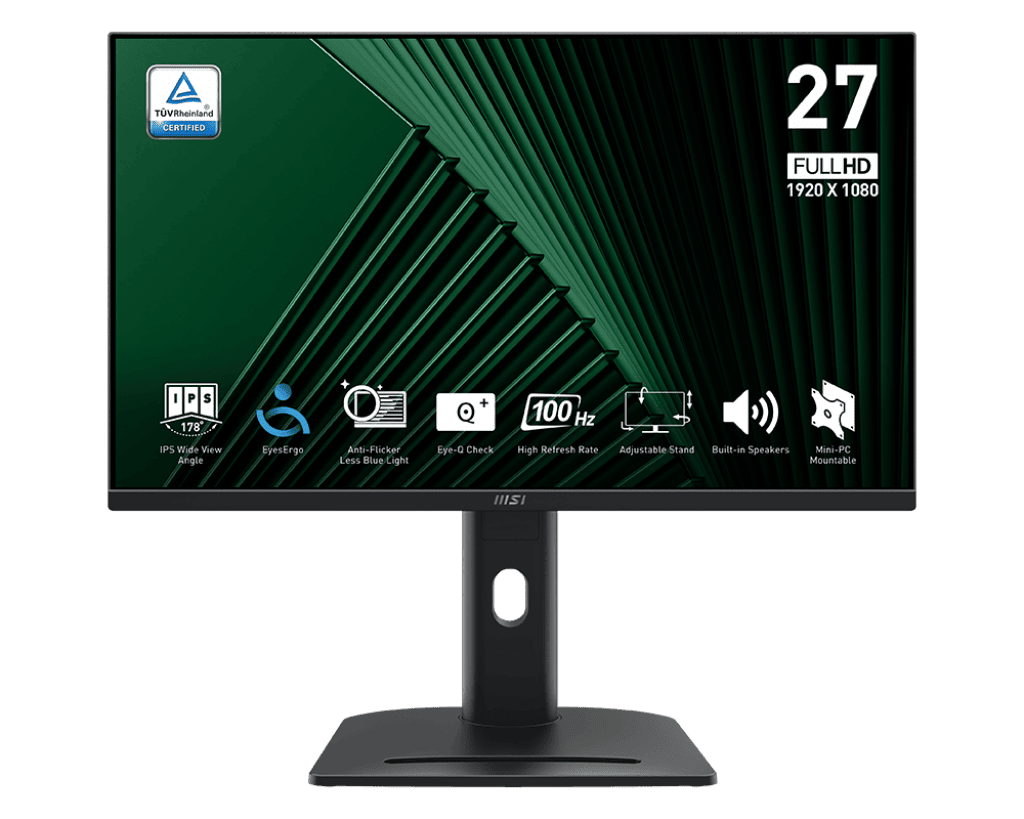 MSI PRO MP275PG 27" IPS FHD 100Hz állítható magasságú monitor, fekete